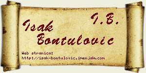 Isak Bontulović vizit kartica
